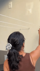 Varal Retratil Parede Recolhível Retrátil Roupa 30mt + Ganchos