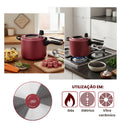 Panela de Pressão 4,5L Antiaderente Com Visor Superior Grande MTA Grafite/Cereja/Baunilha