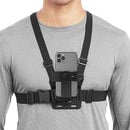 Suporte de peito ajustável para telefones celulares e câmeras GoPro